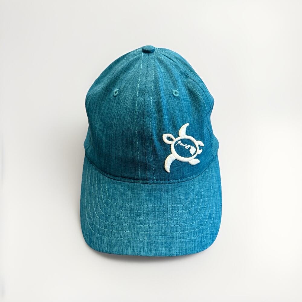 Crazy Shirts Unisex Green Blue Turtle Hawaii Map Adjustable Strapback Hat Cap